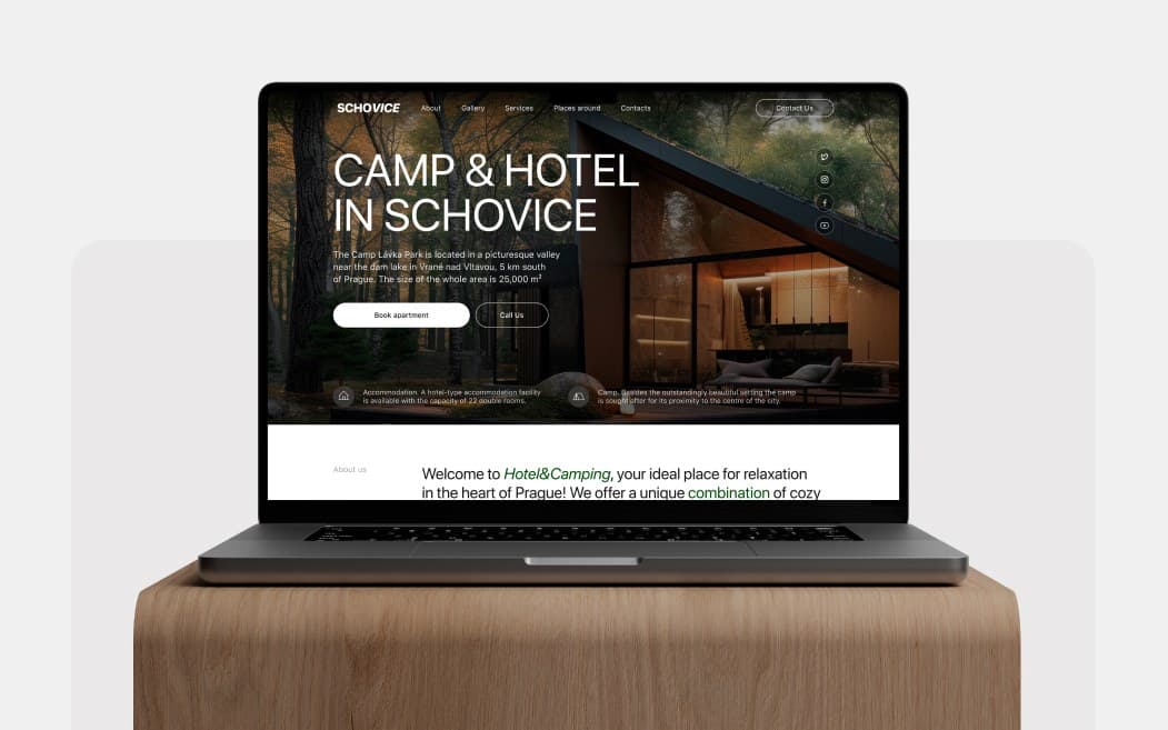 Lávkapark Skochovice — rebranding e redesign del sito
